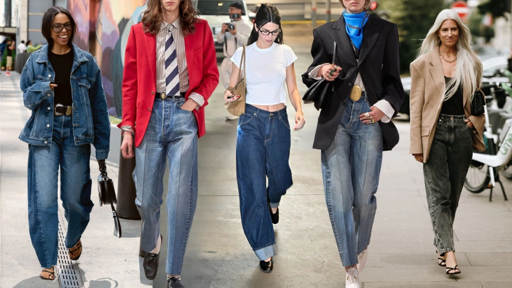 Tapered Barrel Jeans